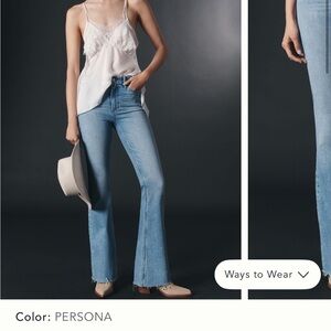 PAIGE Women's Light Blue Flare Jeans